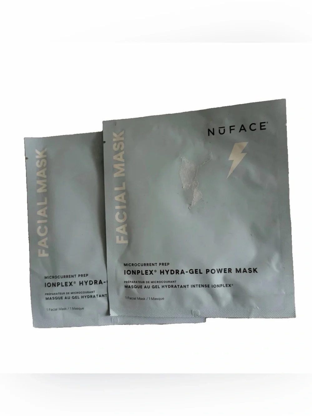 NuFace IONPLEX® HYDRA-GEL POWER MASK Micronutrient Prep 2 Pack - NEW